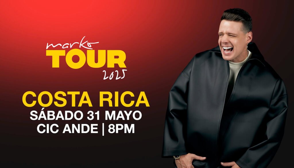 fue el esperado show del comediante venezolano MARKO en Costa Rica. Reconocido como uno de los humoristas más queridos y populares de la escena latina, su energía contagiosa y sus historias hilarantes garantizan una noche llena de risas. El evento se llevará a cabo el sábado 31 de mayo en el CIC ANDE. Los detalles sobre la venta de boletos se anunciarán en los próximos días.
